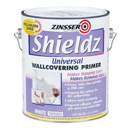 Shieldz Zinsser Shieldz White Flat/Matte Water-Based Acrylic Wallcovering Primer 1 gal 2501